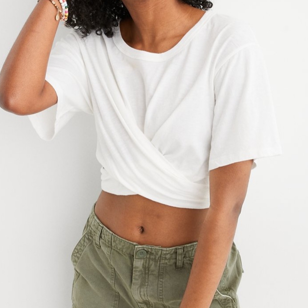 Aerie Cropped Wrapback T-shirt